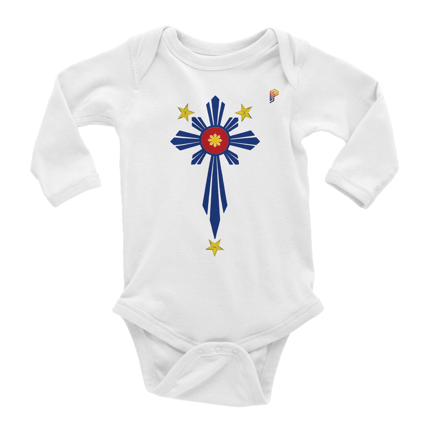 Philippine Cross on Baby Long Sleeve Bodysuit