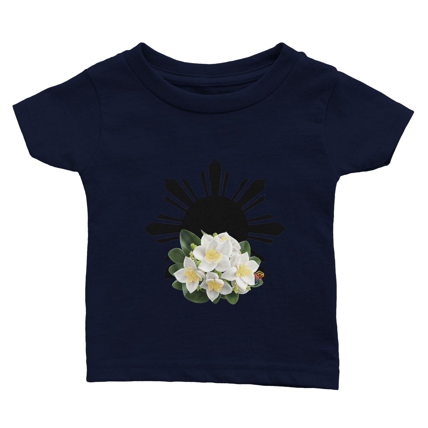 Philippine Sun and Sampaguita on Baby Crewneck T-Shirt
