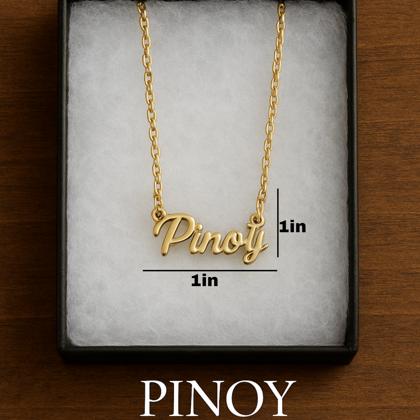 PINOY 18k Gold Stainless Steel Pendant Necklace