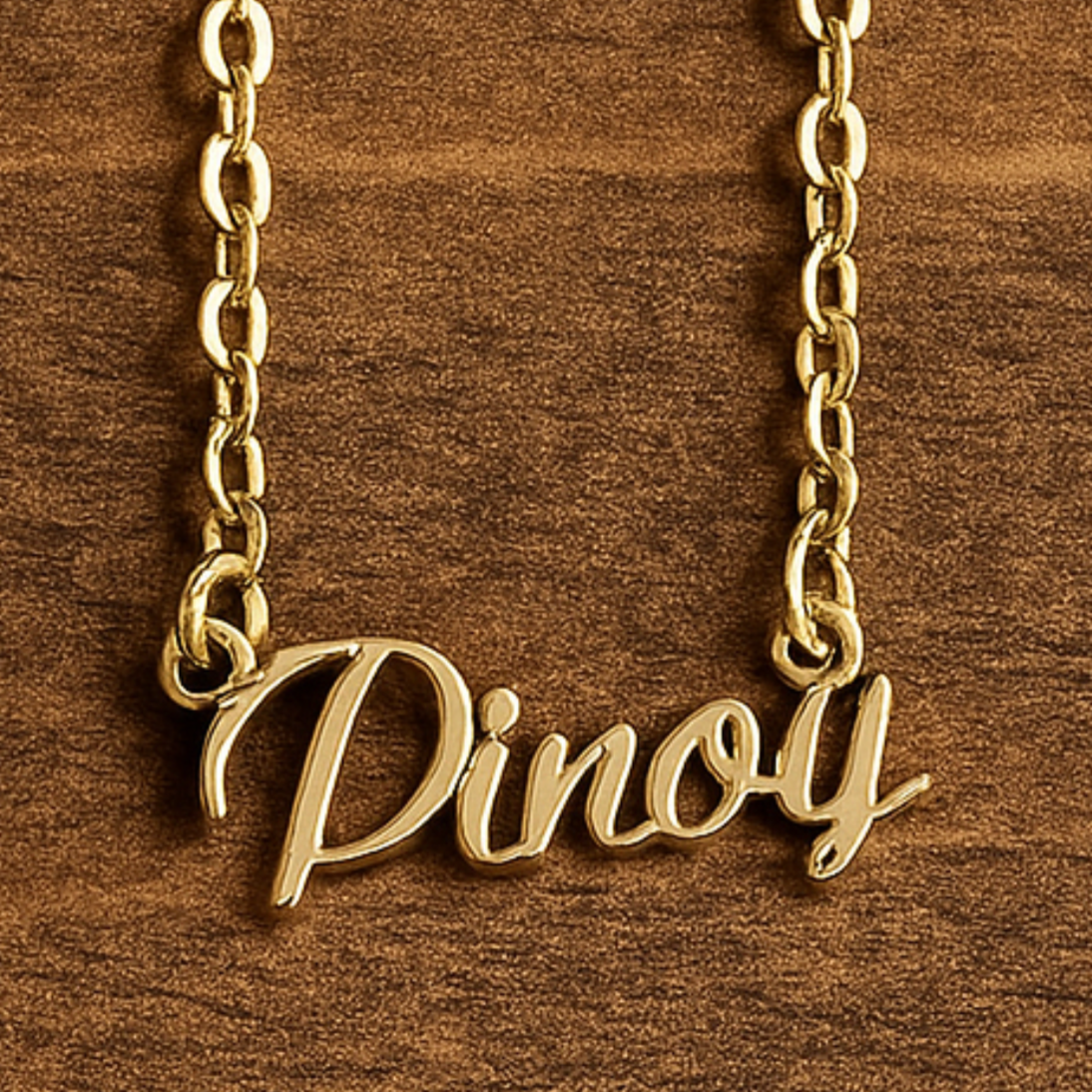 PINOY 18k Gold Stainless Steel Pendant Necklace