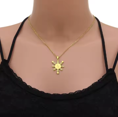 Philippine Sun Necklace 18k Gold Plated Stainless Steel