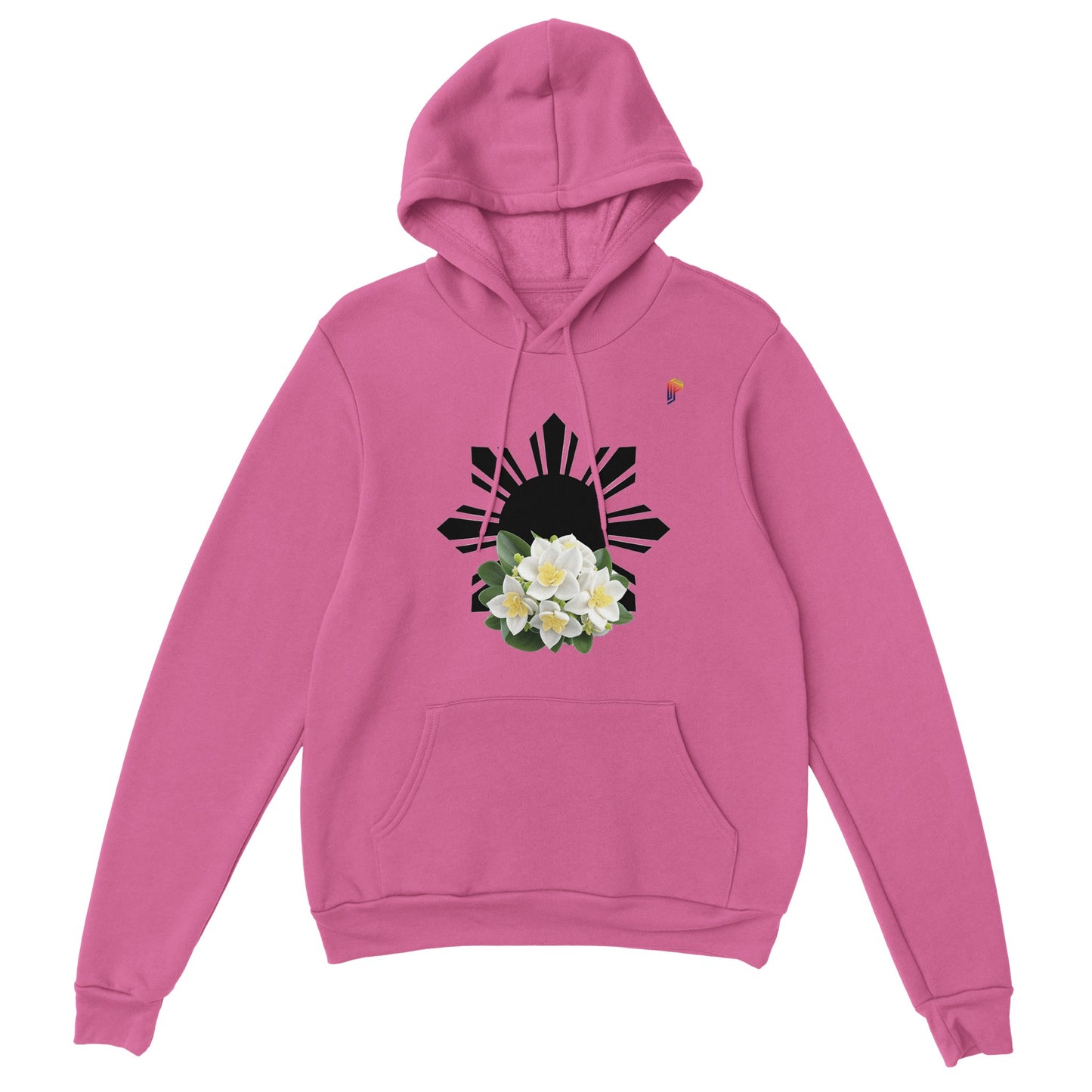 Philippine Sun and Sampaguita on Women's Pullover Hoodie