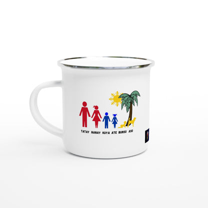 Philippine Family on White 12oz Enamel Mug