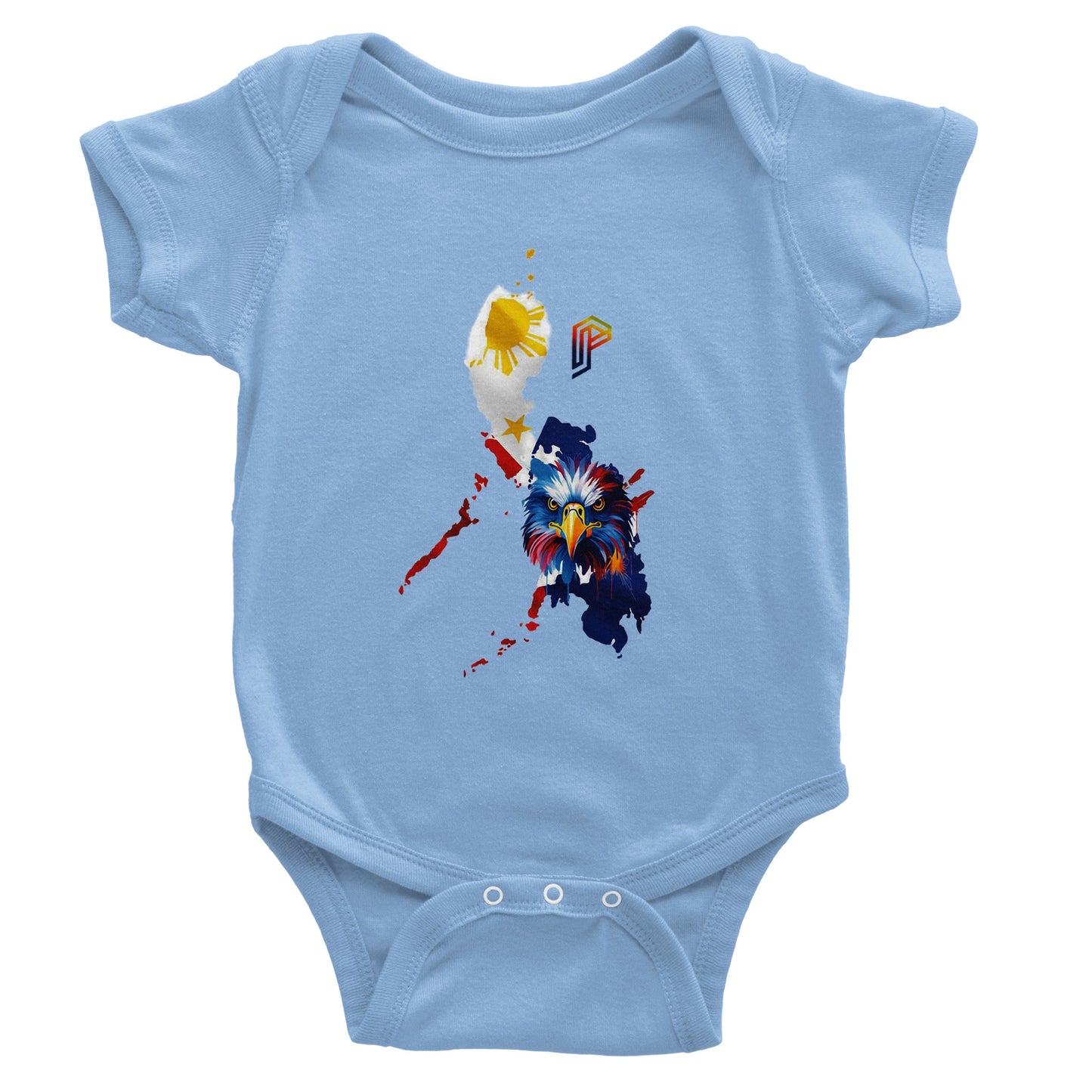 Philippine Islands with Agila on Baby Short Sleeve Bodysuit