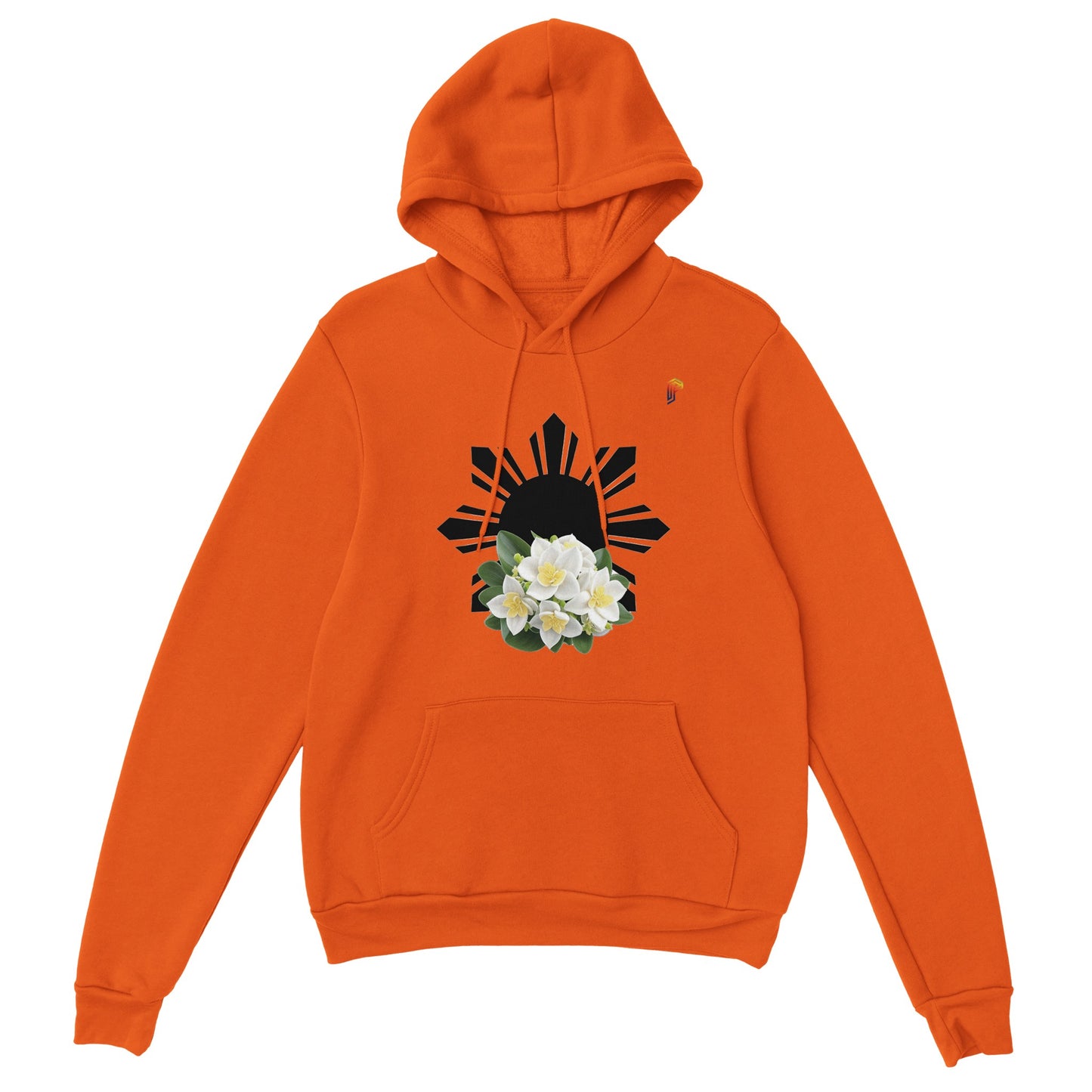 Philippine Sun and Sampaguita on Women's Pullover Hoodie