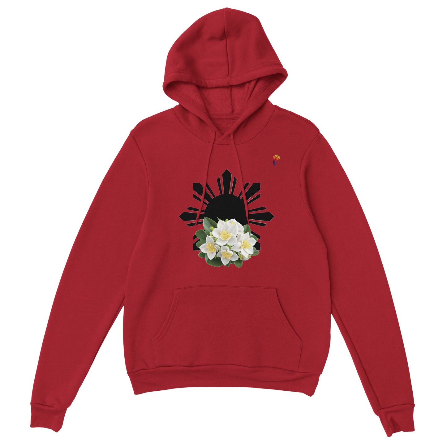 Philippine Sun and Sampaguita on Women's Pullover Hoodie