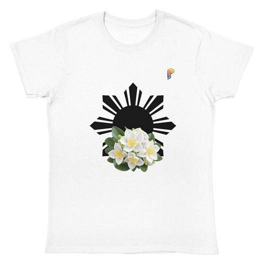 Philippine Sun and Sampaguita on Women's Performance Crewneck T-Shirt