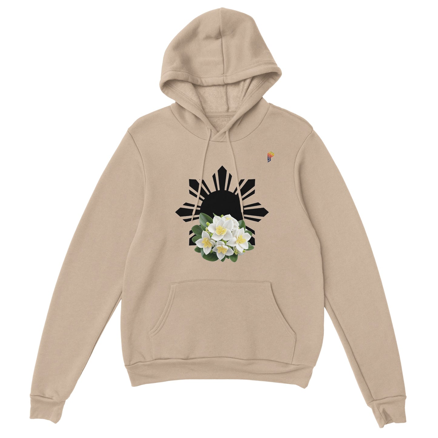 Philippine Sun and Sampaguita on Women's Pullover Hoodie