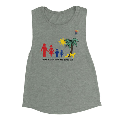 Philippine Family on Women's Muscle Tank Top