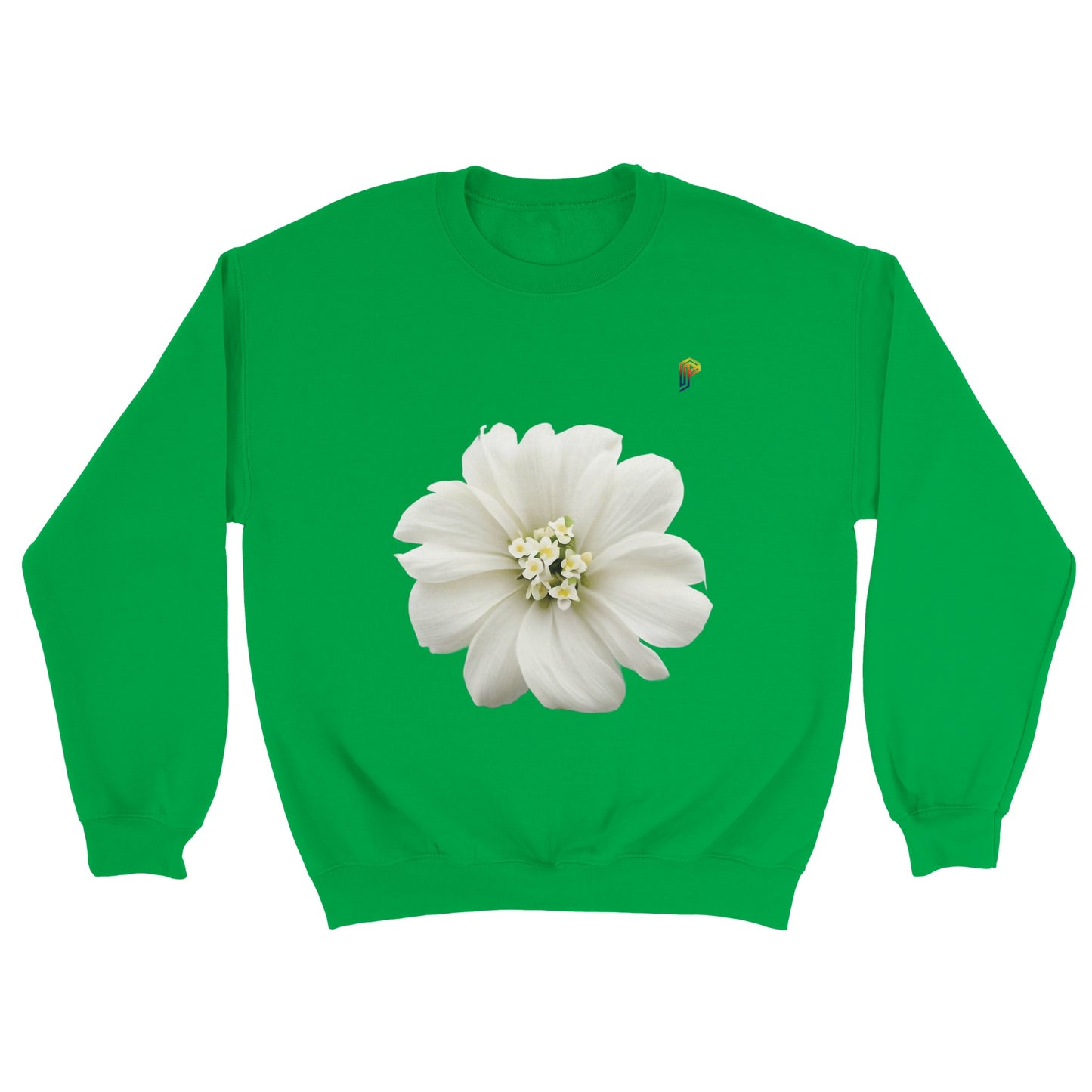 Philippine Sampaguita on Women's Crewneck Sweatshirt