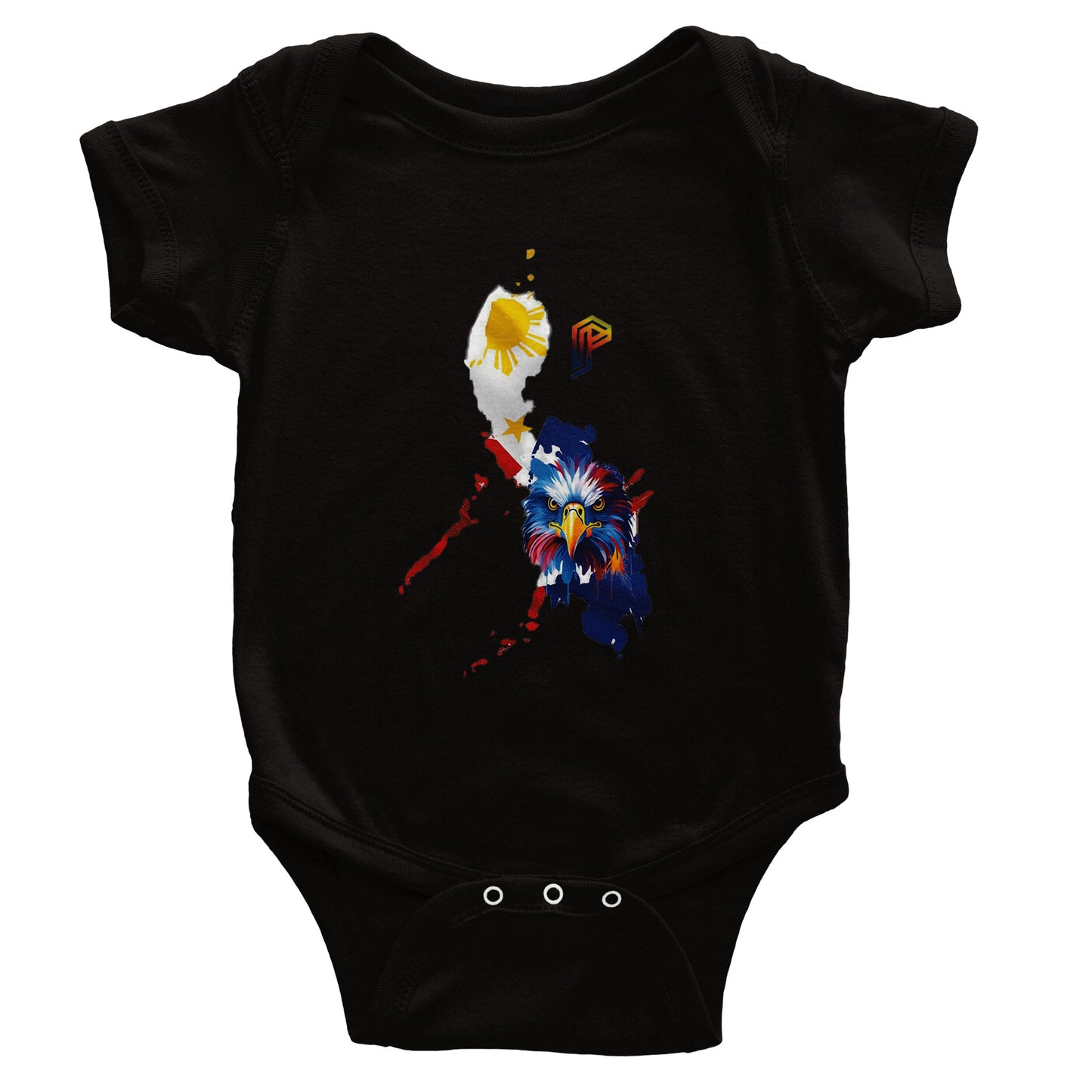 Philippine Islands with Agila on Baby Short Sleeve Bodysuit