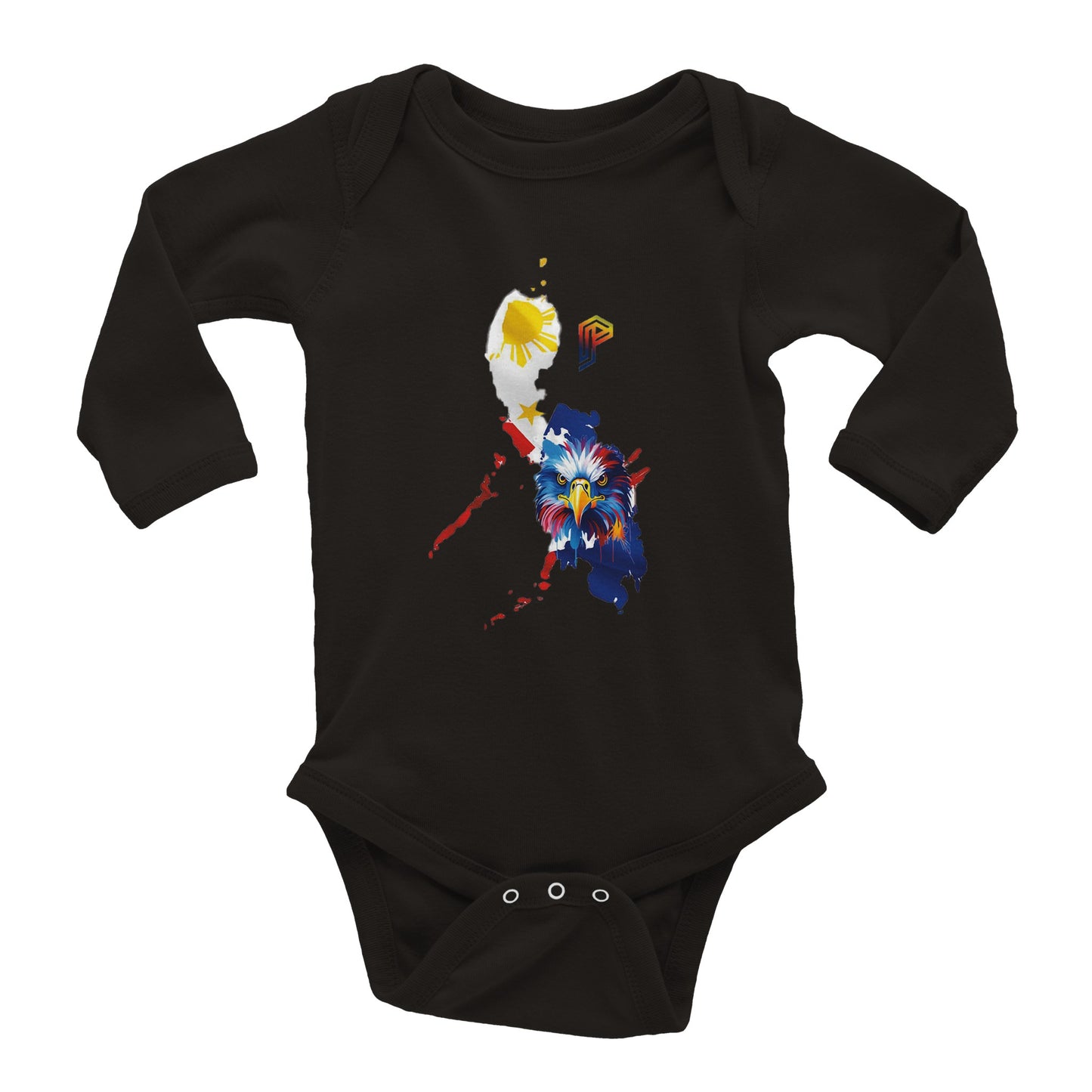 Philippine Islands with Agila on Baby Long Sleeve Bodysuit