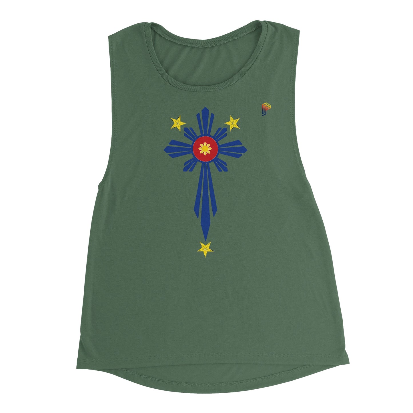 Philippine Cross on Women's Muscle Tank Top