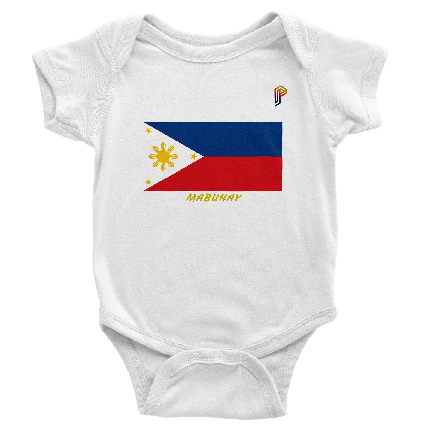 Philippine Flag Mabuhay Baby Short Sleeve Bodysuit