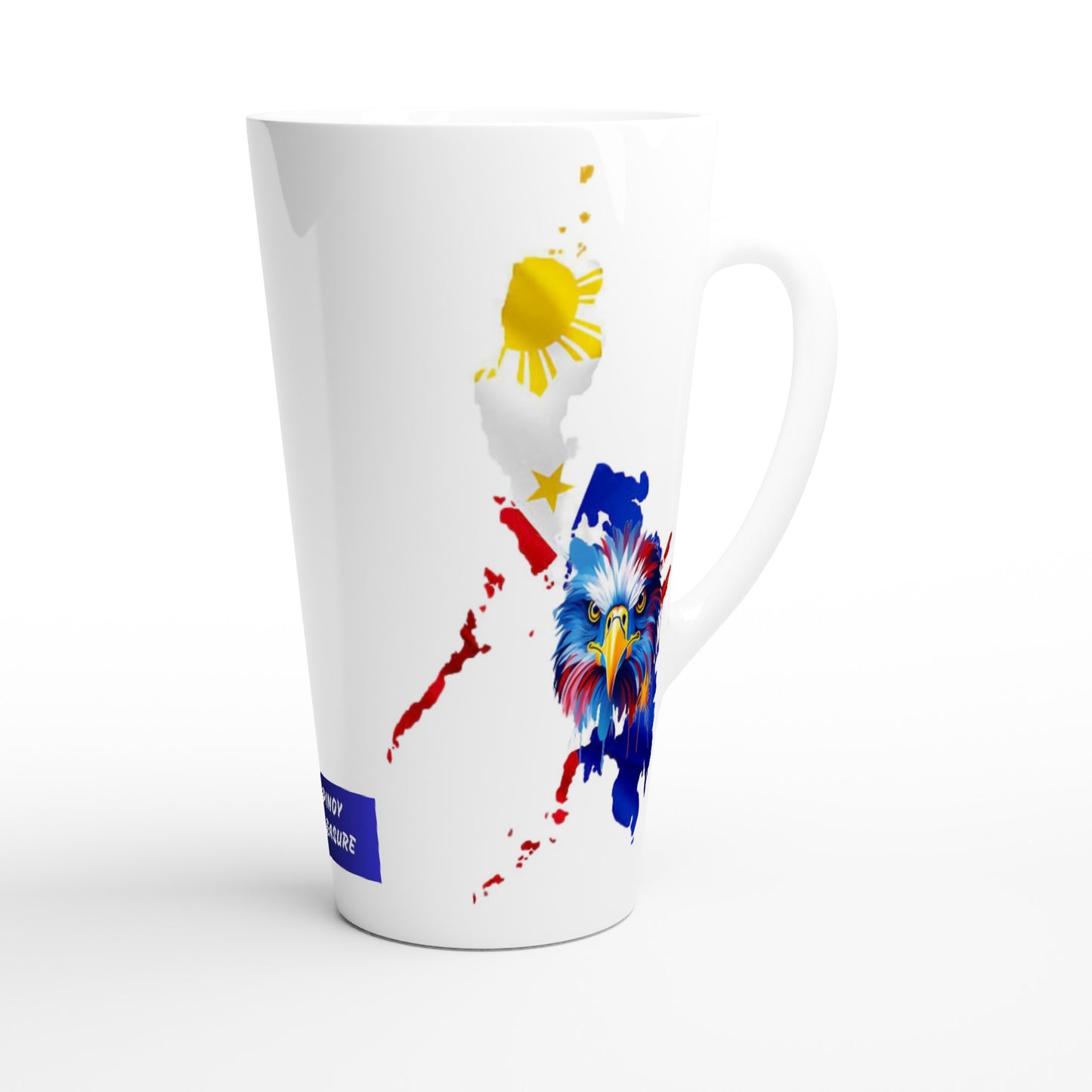 Philippine Islands with Agila on White Latte 17oz Ceramic Mug