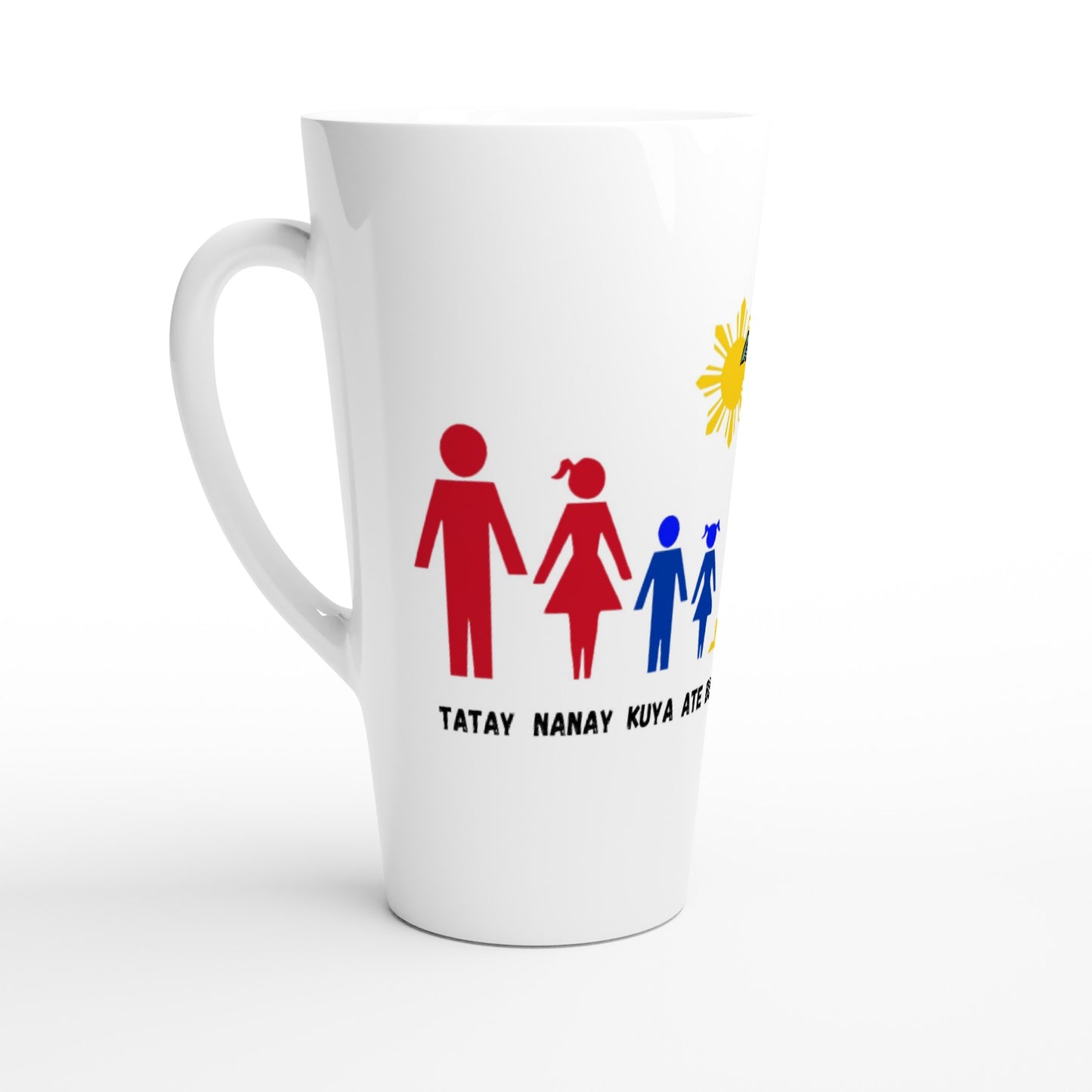 Philippine Family on White Latte 17oz Ceramic Mug