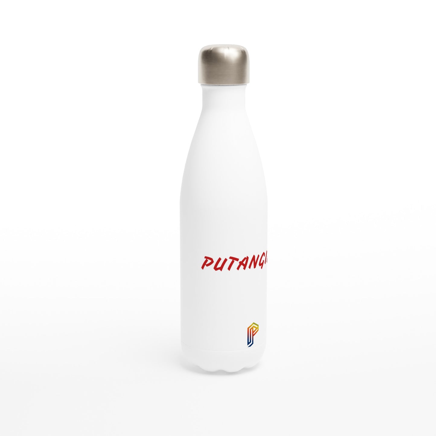 PUTANGINA. on a White 17oz Stainless Steel Water Bottle