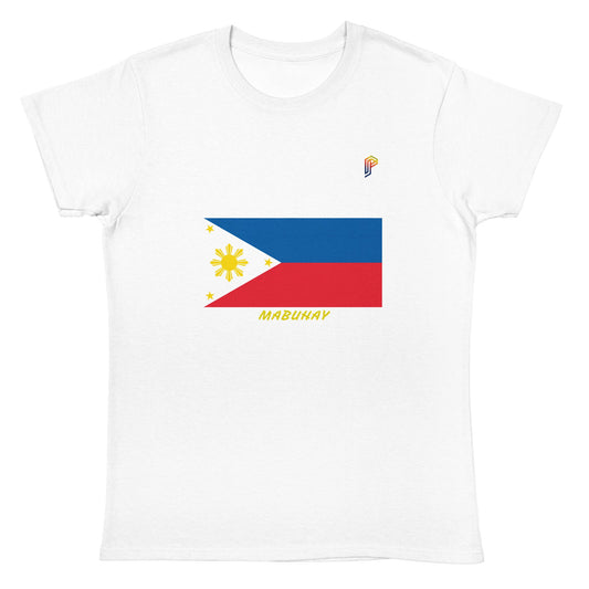 Philippine Flag Mabuhay on Women's Performance Crewneck T-Shirt