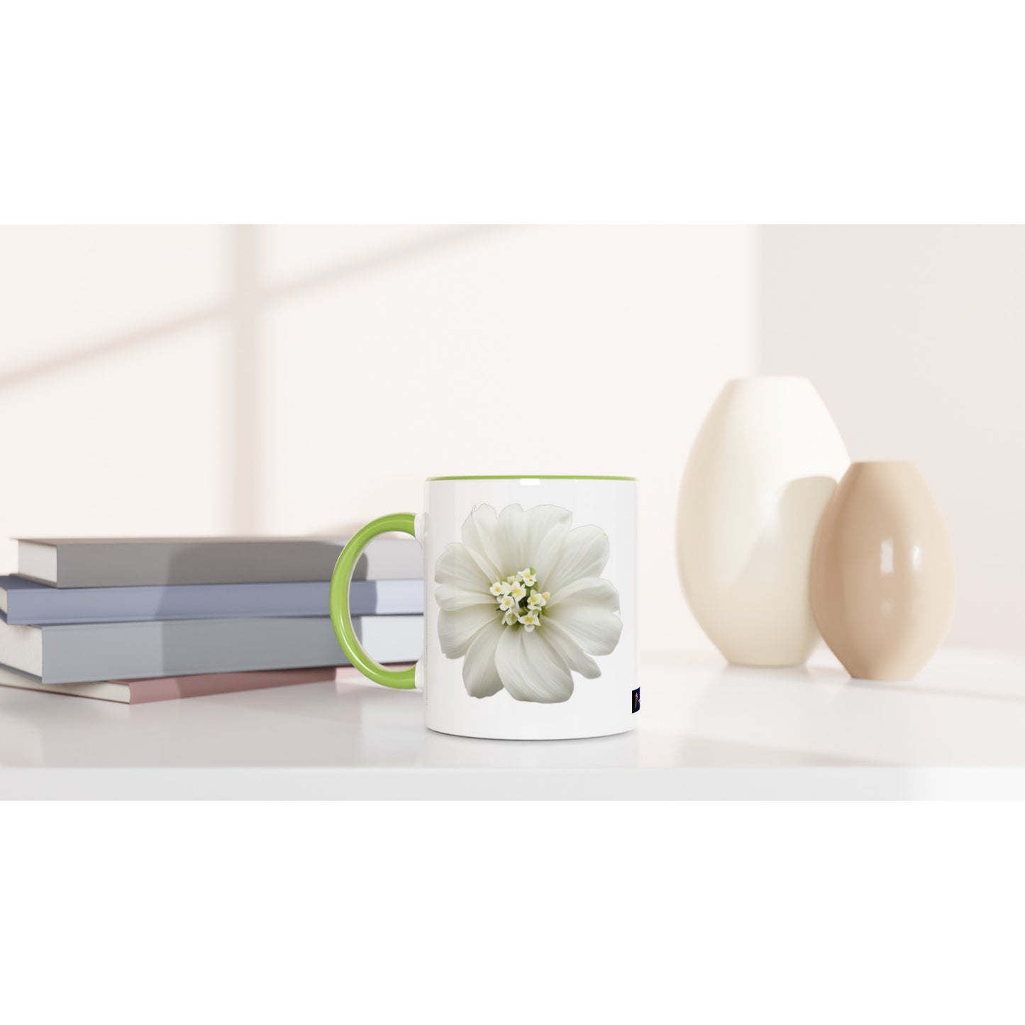 Philippine Sampaguita on White 11oz Ceramic Mug with Color Inside