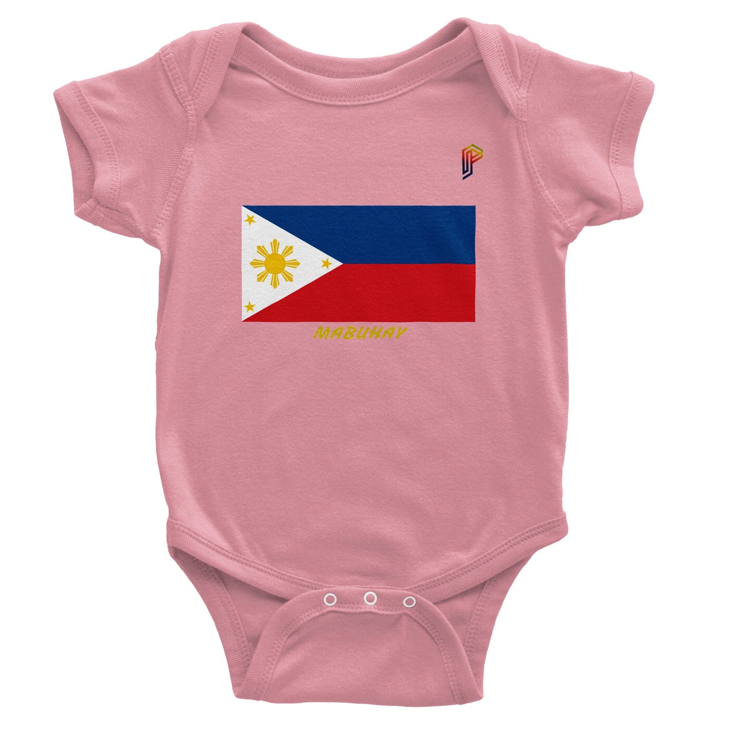 Philippine Flag Mabuhay Baby Short Sleeve Bodysuit