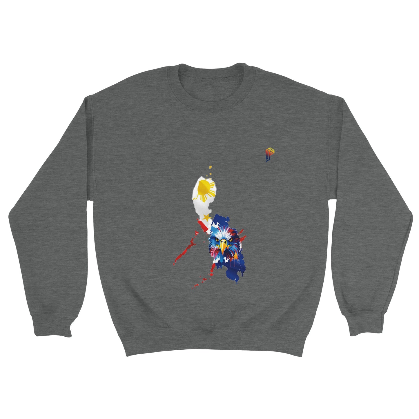 Philippine Islands with Agila on Women's Crewneck Sweatshirt