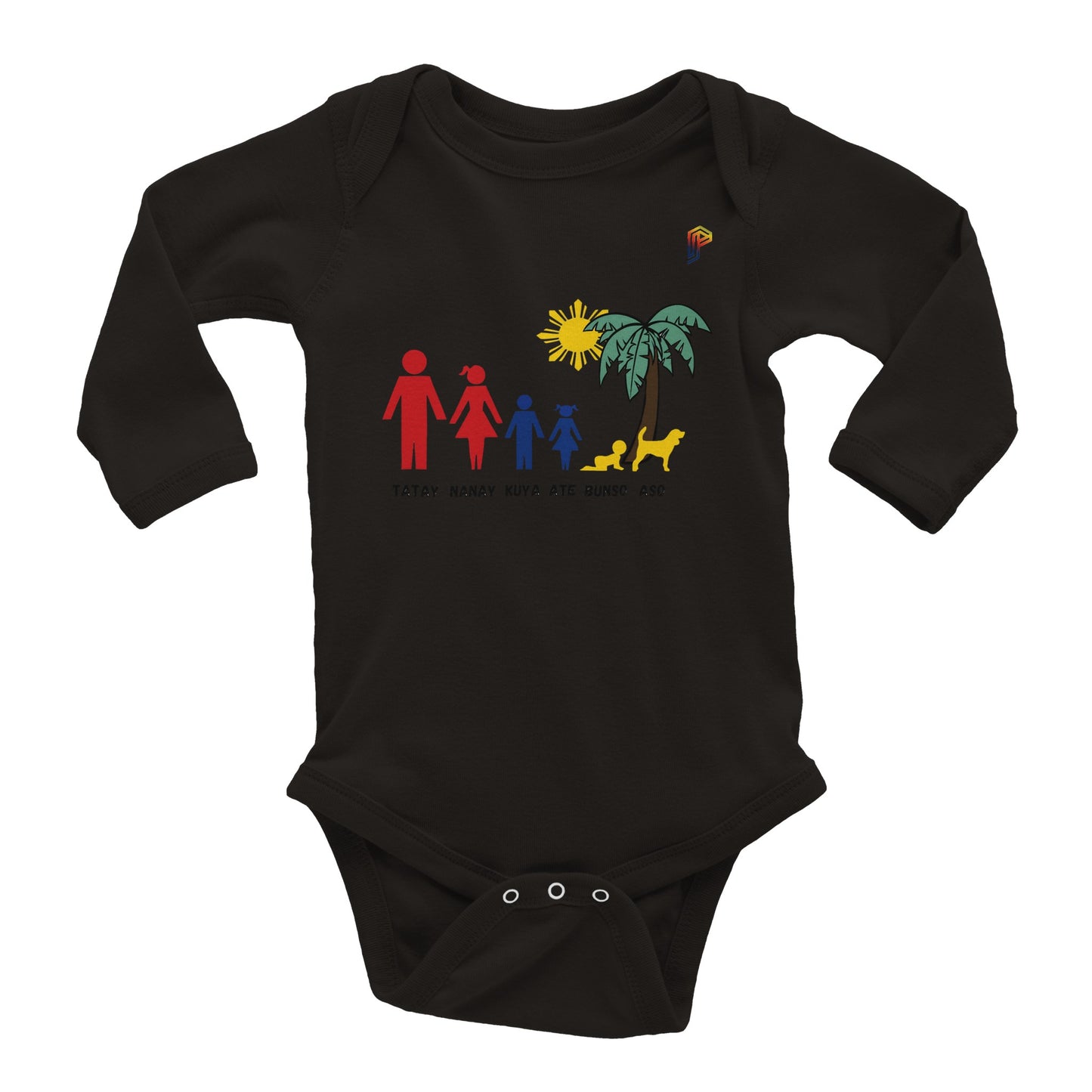 Philippine Family on Baby Long Sleeve Bodysuit