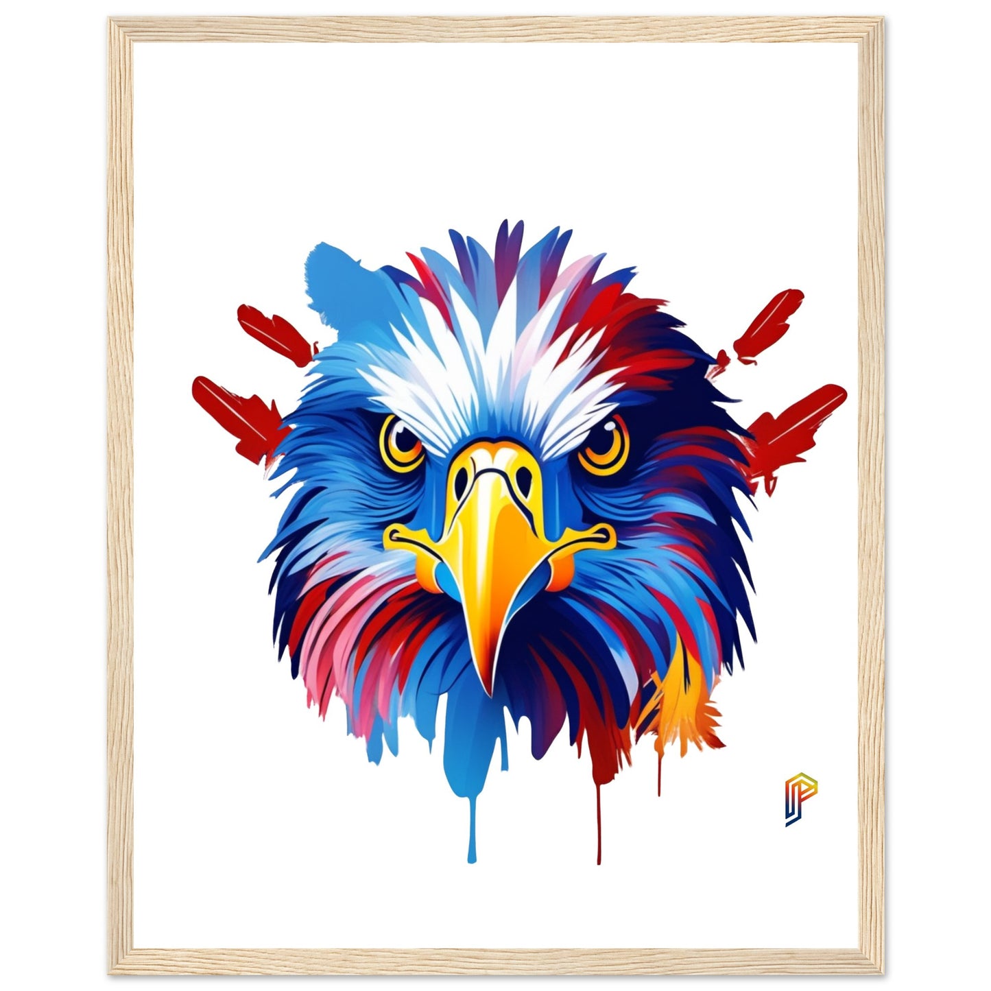 Philippine Agila Colorful on Premium Matte Paper Wooden Framed Poster