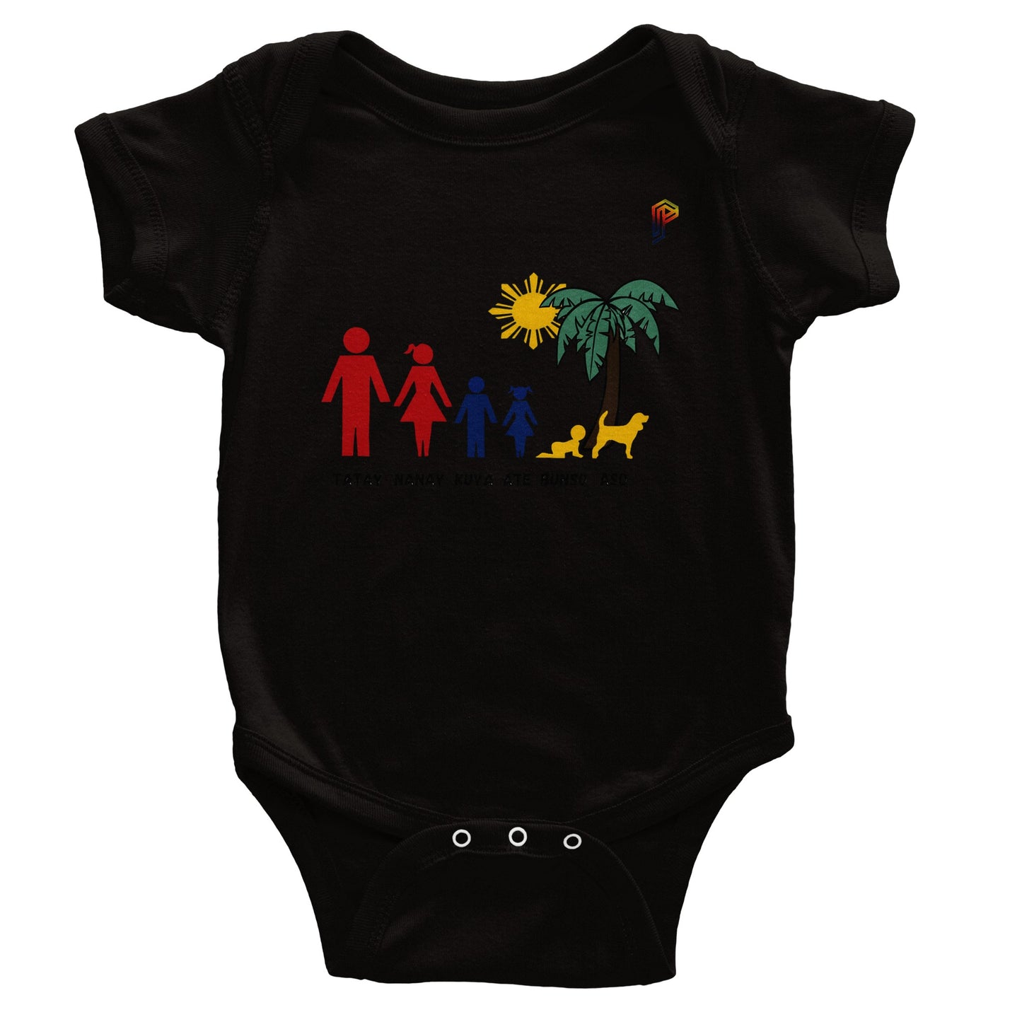 Philippine Family on Baby Short Sleeve Bodysuit