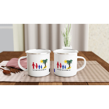 Philippine Family on White 12oz Enamel Mug