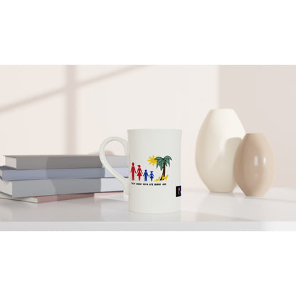 Philippine Family on White 10oz Slim Porcelain Mug