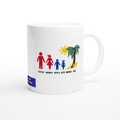 Philippine Family on White 11oz Ceramic Mug