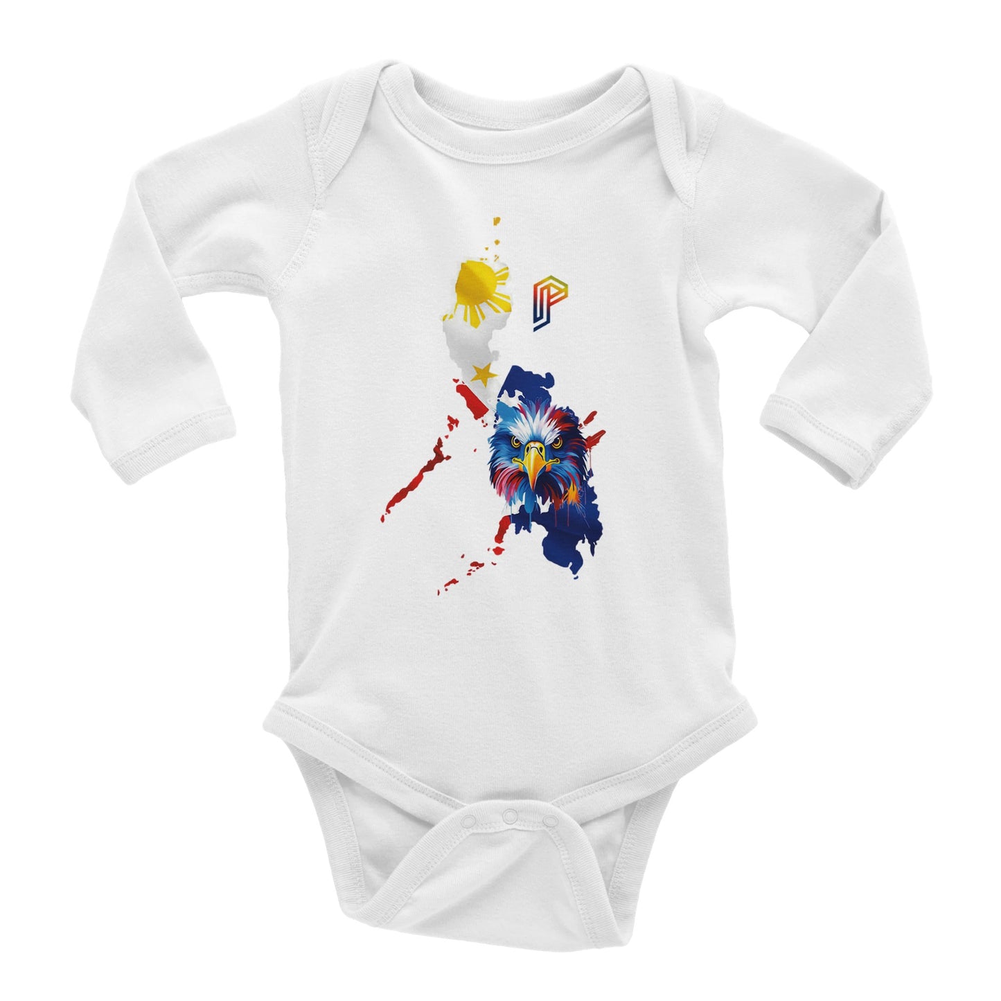 Philippine Islands with Agila on Baby Long Sleeve Bodysuit