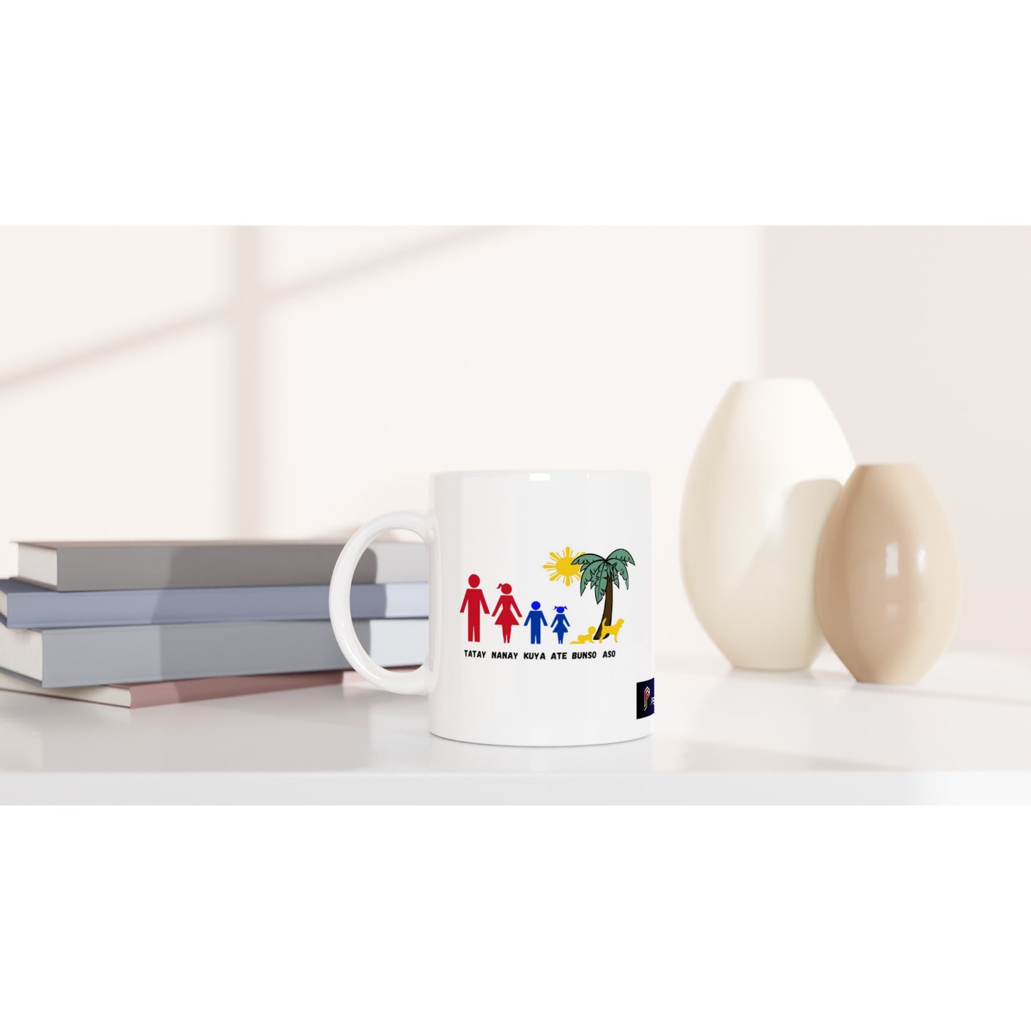 Philippine Family on White 11oz Ceramic Mug