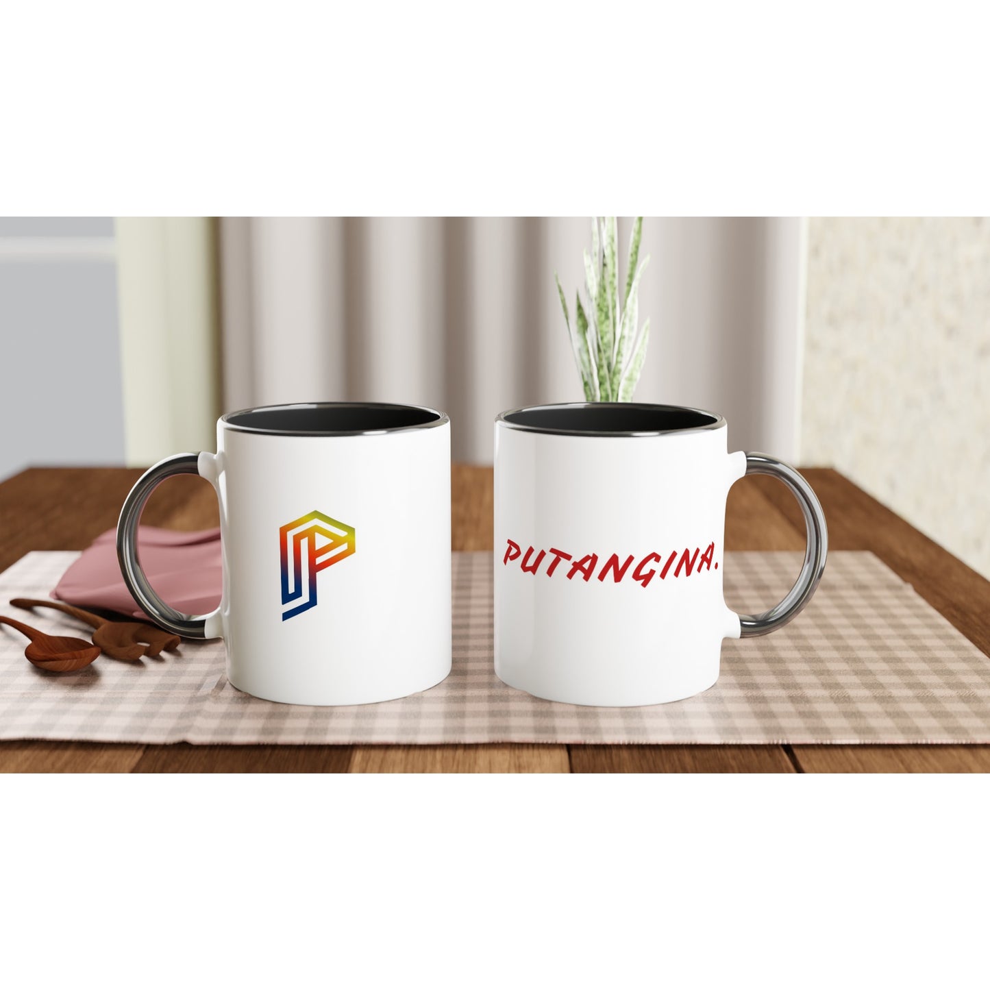 PUTANGINA. on a White 11oz Ceramic Mug with Color Inside