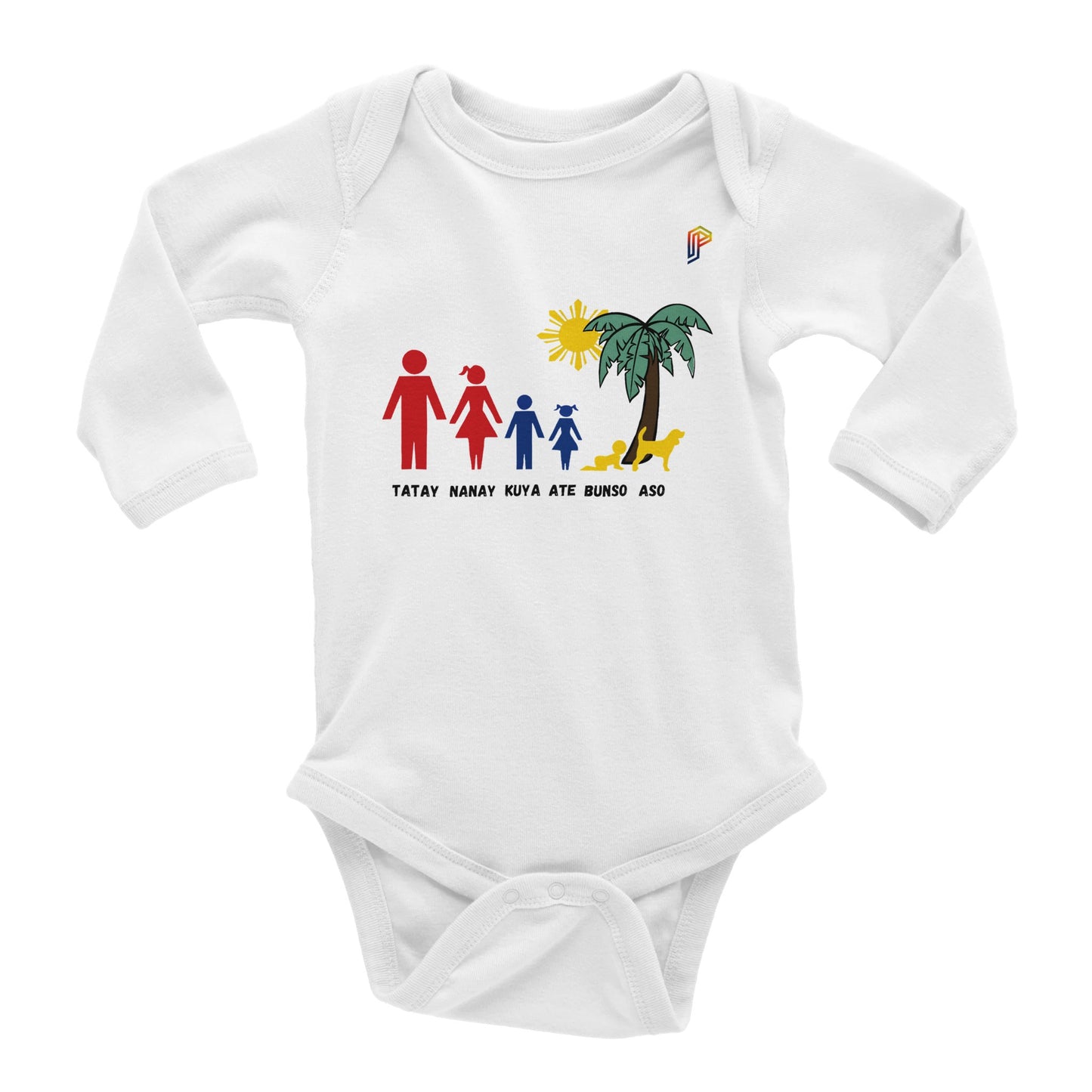 Philippine Family on Baby Long Sleeve Bodysuit