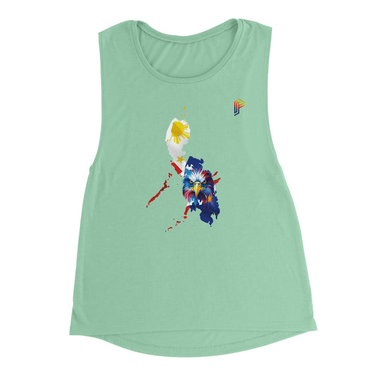 Philippine Islands with Agila on  Women's Muscle Tank Top