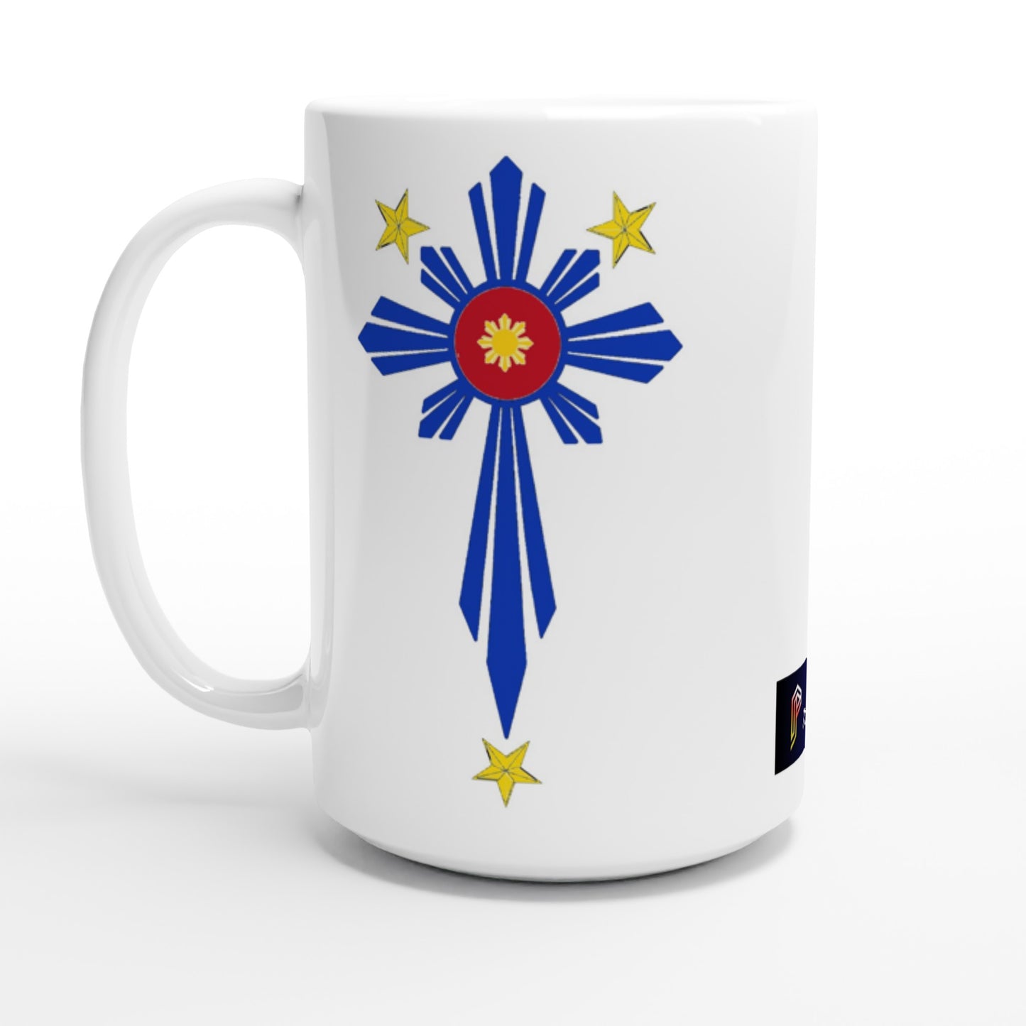 Philippine Cross on White 15oz Ceramic Mug