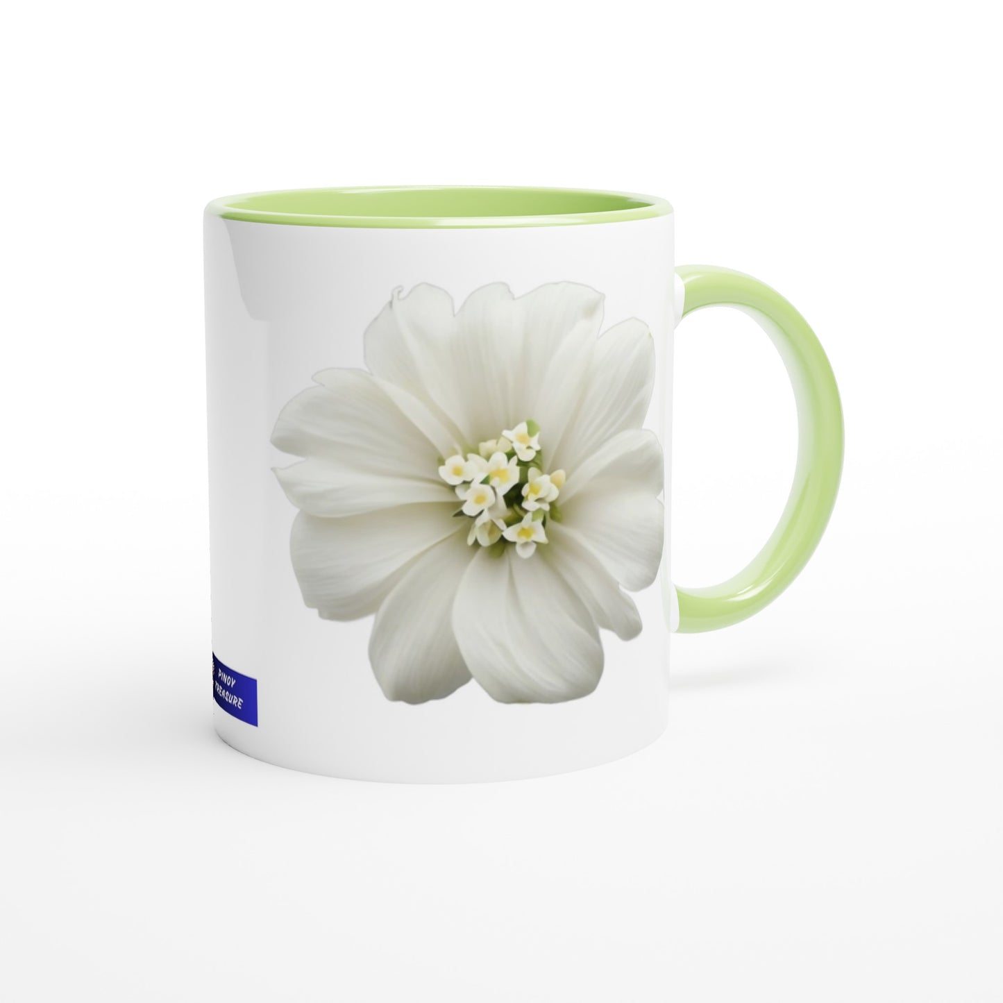 Philippine Sampaguita on White 11oz Ceramic Mug with Color Inside