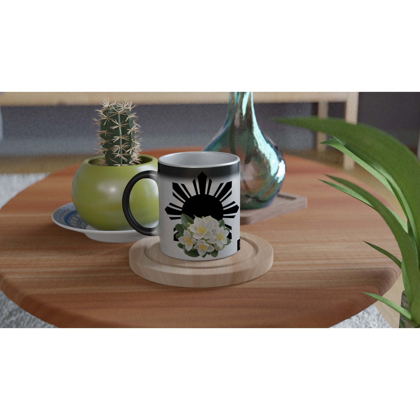 Philippine Sun and Sampaguita on 11oz Ceramic Magic Mug