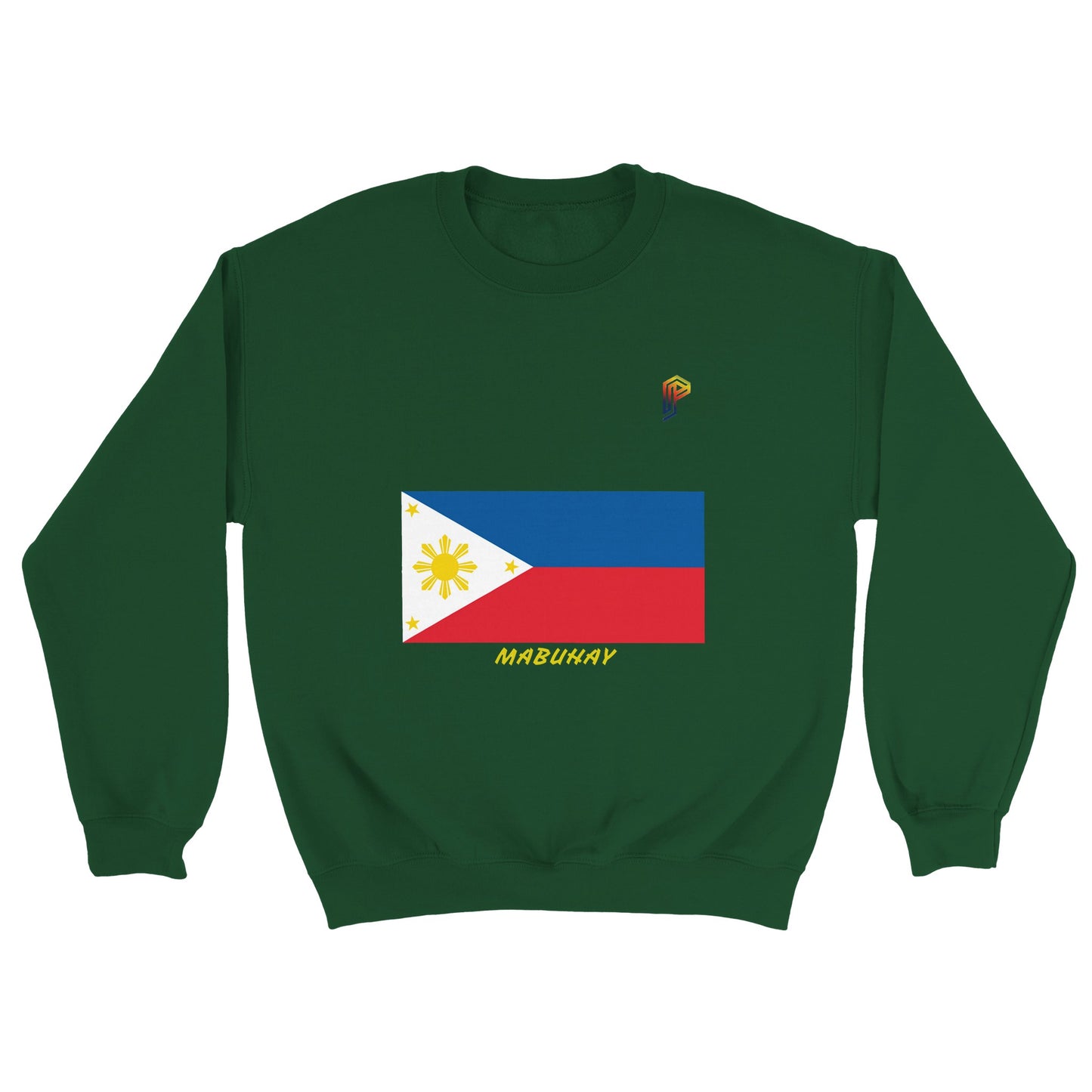 Philippine Flag Mabuhay on Women's Crewneck Sweatshirt