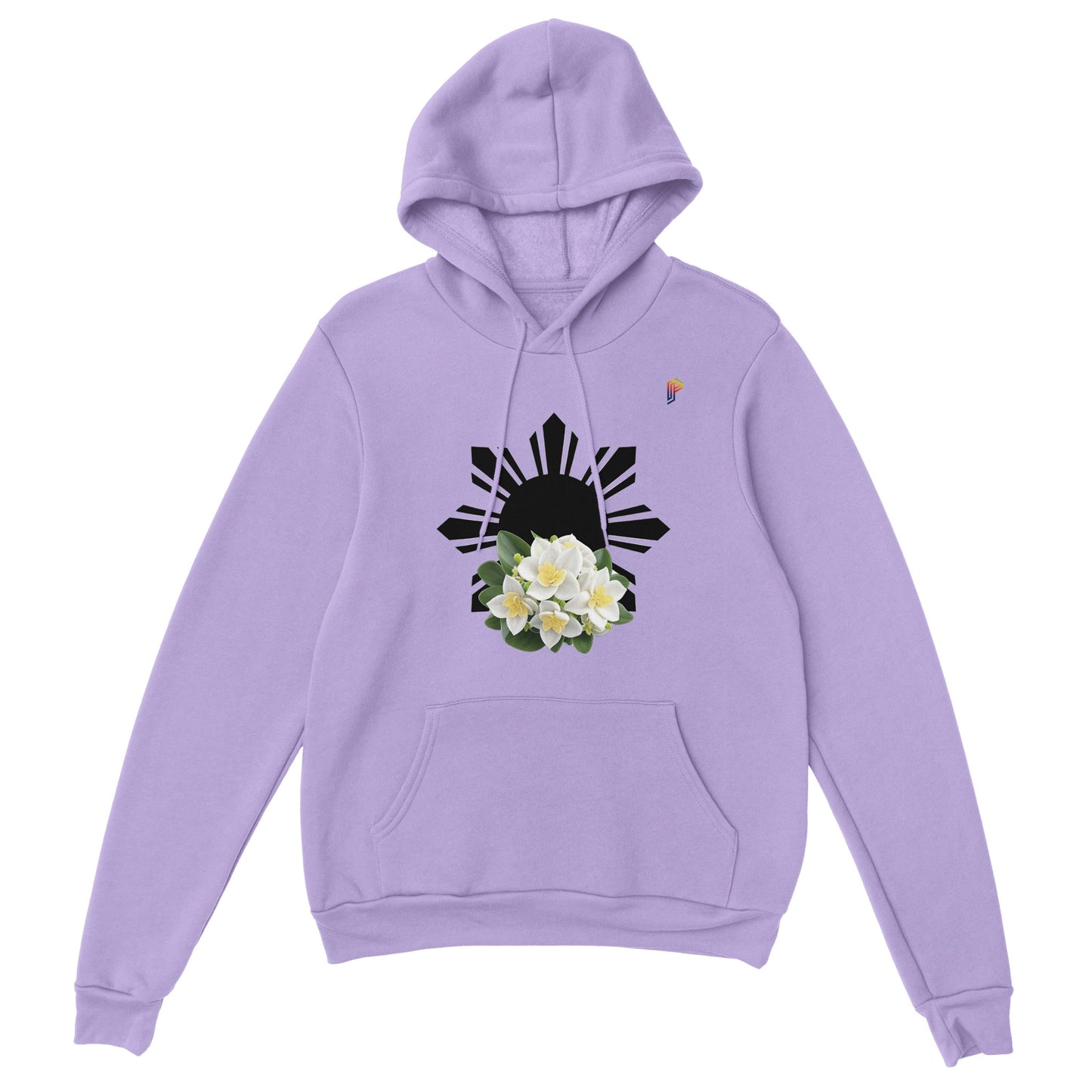 Philippine Sun and Sampaguita on Women's Pullover Hoodie