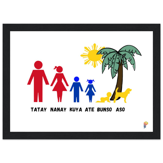 Philippine Family on Premium Matte Paper Wooden Framed Poster