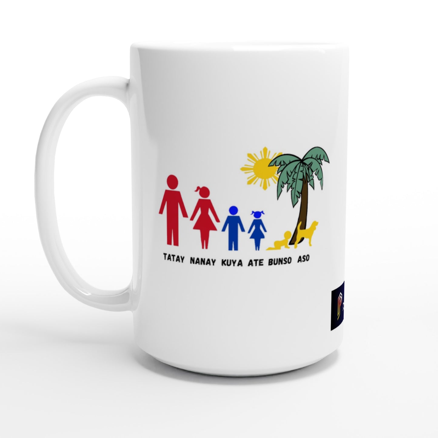 Philippine Family on White 15oz Ceramic Mug