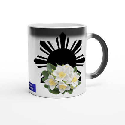 Philippine Sun and Sampaguita on 11oz Ceramic Magic Mug