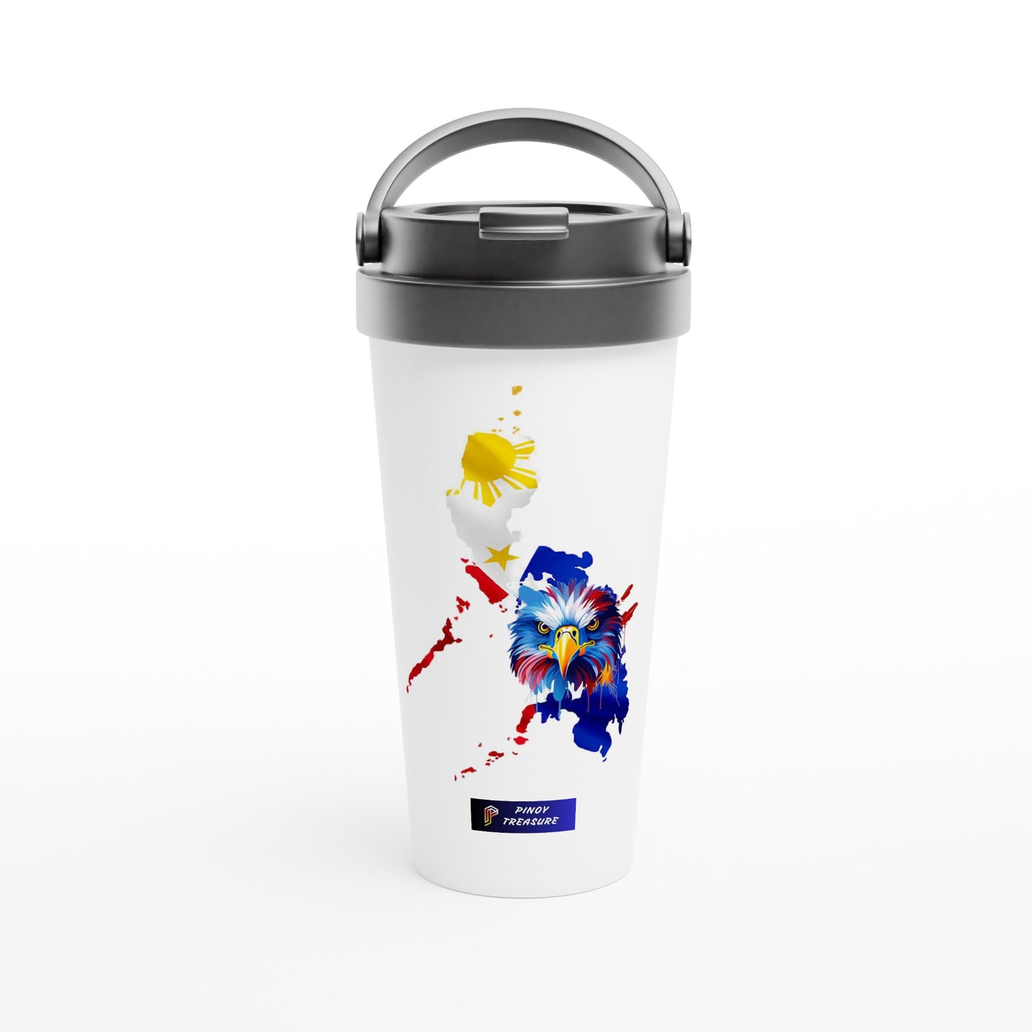 Philippine Islands with Agila White 15oz Stainless Steel Travel Mug