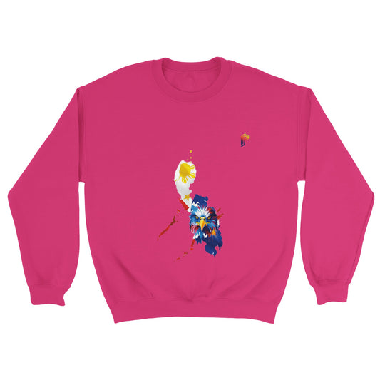 Philippine Islands with Agila on Women's Crewneck Sweatshirt