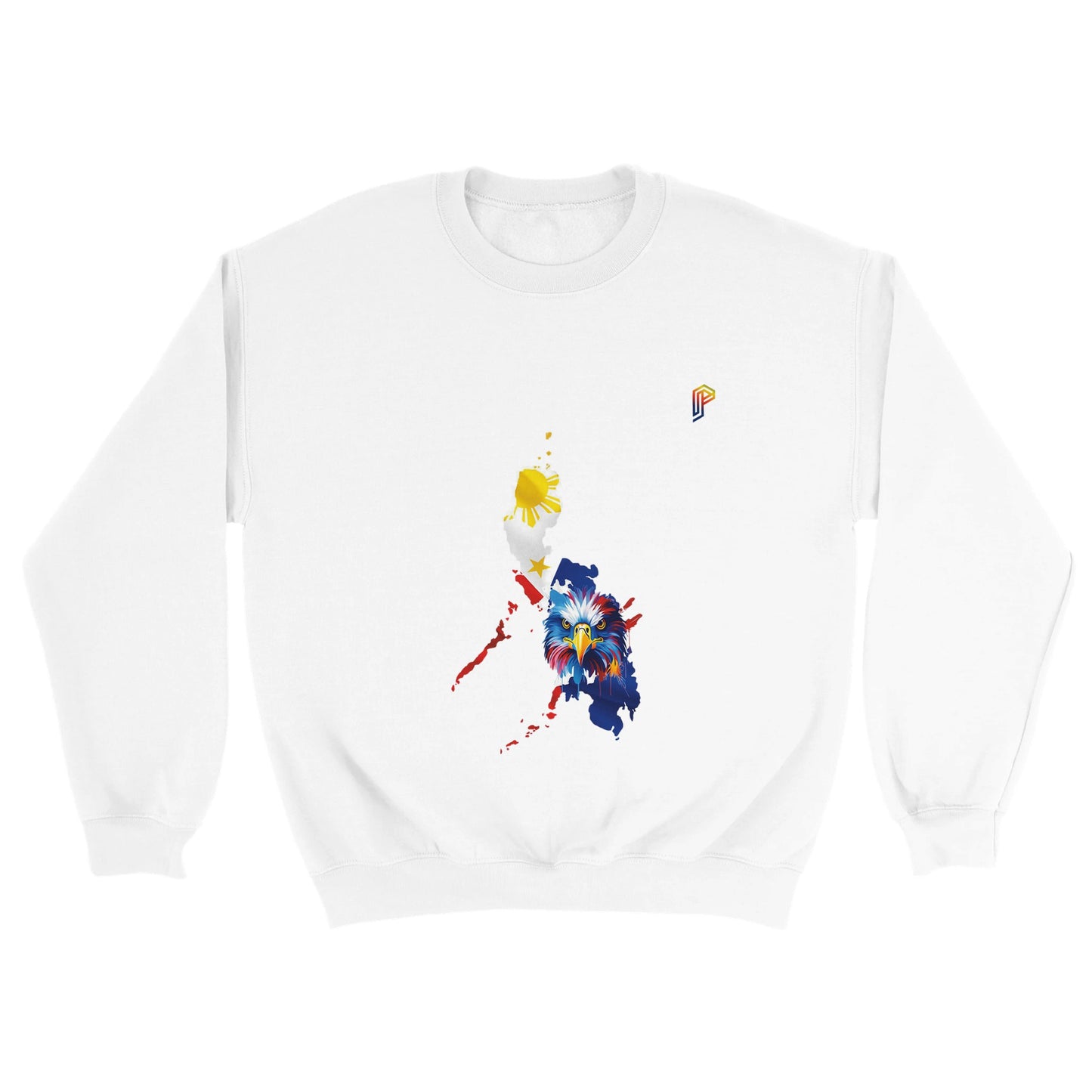 Philippine Islands with Agila on Women's Crewneck Sweatshirt