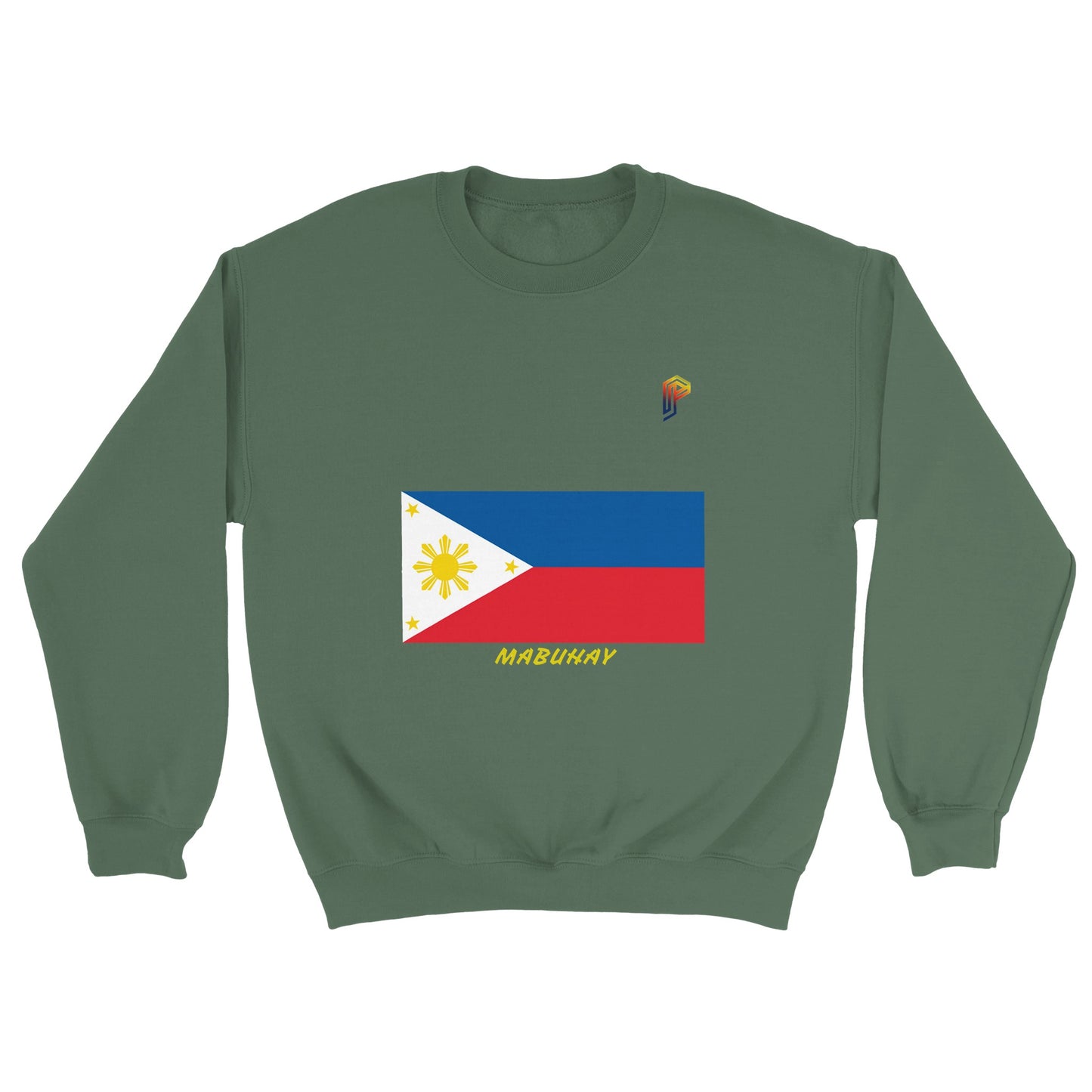 Philippine Flag Mabuhay on Women's Crewneck Sweatshirt