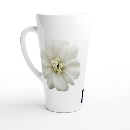 Philippine Sampaguita on White Latte 17oz Ceramic Mug