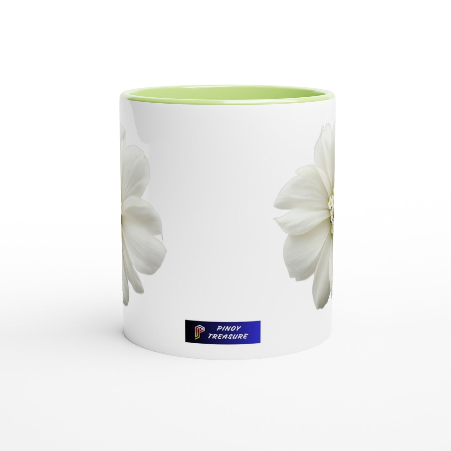 Philippine Sampaguita on White 11oz Ceramic Mug with Color Inside